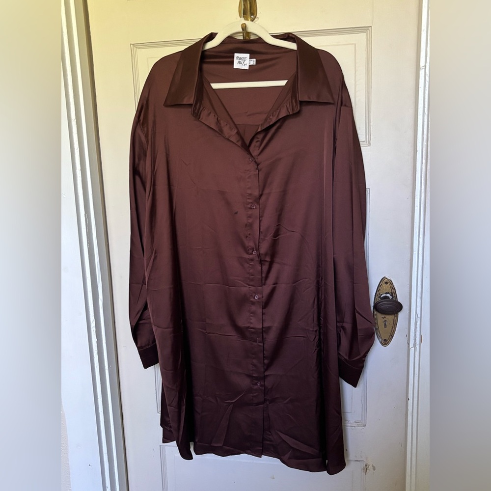 Princess Polly Chocolate Satin Dress